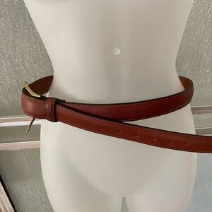 VINTAGE Tommy Hilfiger Men's Cognac Brown Leather Belt  Handcrafted